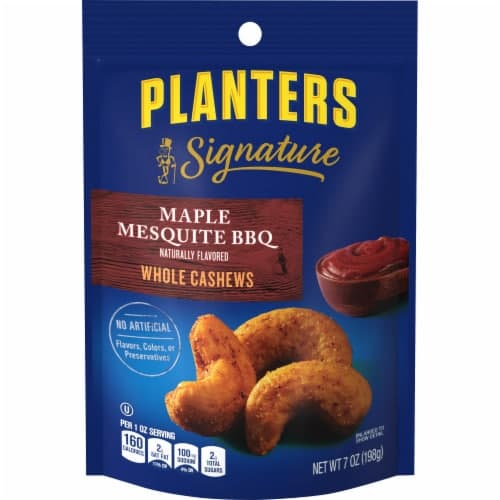 Planters Signature Cashews, Whole, Maple Mesquite Bbq