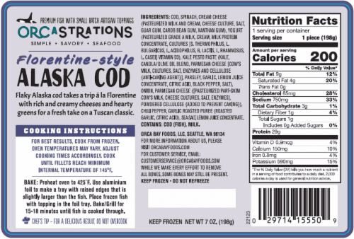 Orca Bay Orcastrations Florentine-Style Alaska Cod