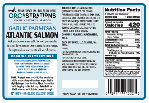 Orca Bay Orcastrations Garlic Parmesan Atlantic Salmon
