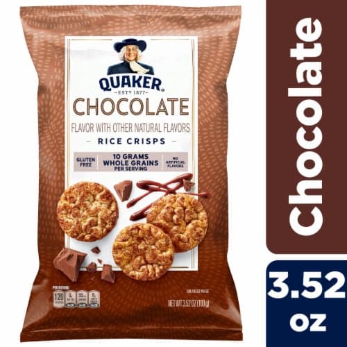 Quaker Popped Rice Crisps Gluten Free Chocolate