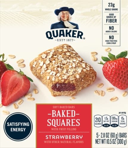 Quaker Baked Squares, Strawberry, Soft Baked Bars