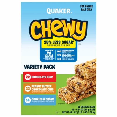 Quaker Chewy Less Sugar Granola Bars Variety
