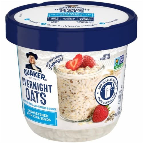 Quaker Overnight Oats, Unsweetened With Chia Seeds