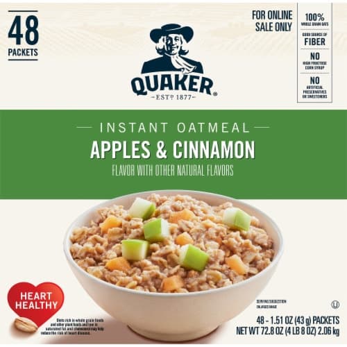 Quaker Apples & Cinnamon Flavored Instant Oatmeal