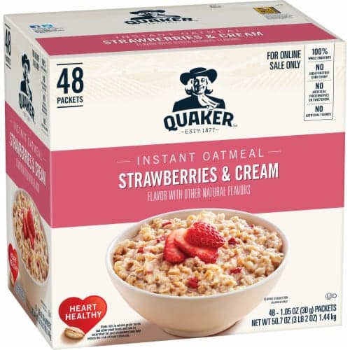 Quaker Strawberries & Cream Flavor Instant Oatmeal