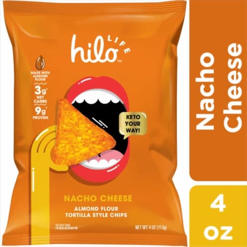 Hilo Life Nacho Cheese Almond Flour Tortilla Style Chips