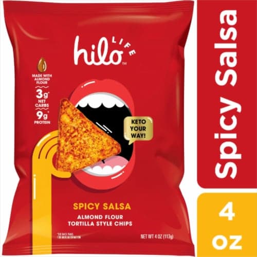 Hilo Life Spicy Salsa Almond Flour Tortilla Style Chips