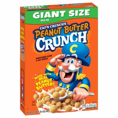 Cap'N Crunch'S Sweetened Corn & Oat Peanut Butter Crunch Cereal
