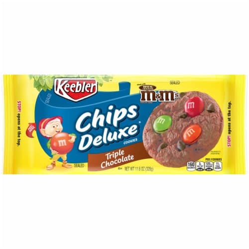 Keebler Chips Deluxe Cookies, Triple Chocolate