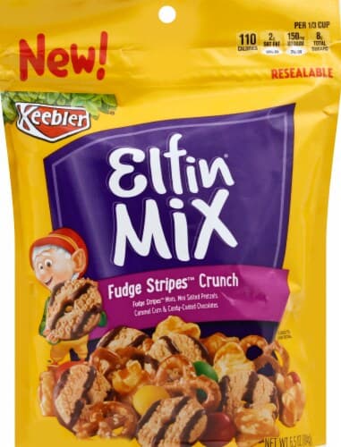 Keebler Snack Mix, Elfin, Fudge Stripes Crunch