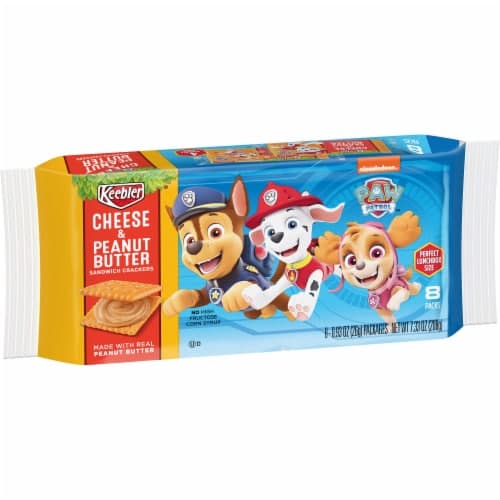 Keebler Paw Patrol Perfect Lunchbox Size Cheese & Peanut Butter Sandwich Crackers