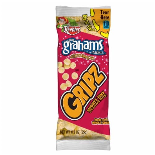Keebler Cinnamon Gripz Grahams, Package, 150 Per Case