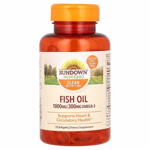 Sundown Naturals Fish Oil Omega-3 Softgels
