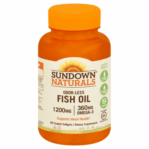Sundown Naturals Odor-Less Fish Oil Coated Softgels