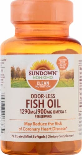 Sundown Naturals Odorless Fish Oil Omega-3 Mini Softgels