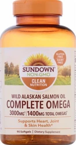 Sundown Naturals Complete Omega Wild Alaskan Salmon Oil Softgels
