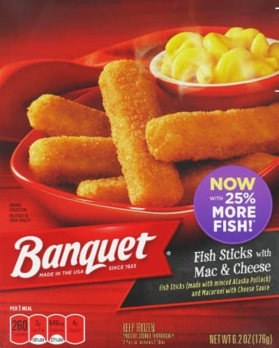 Banquet Fish Sticks With Mac & Cheese