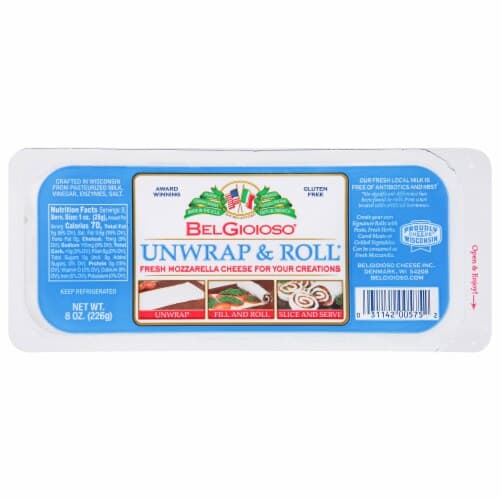 Belgioioso Unwrap & Roll Cheese, Mozzarella
