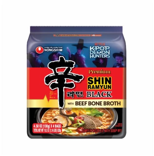 Nongshim Noodle Soup Shin Black Pot Au Feau Spicy Family Pack