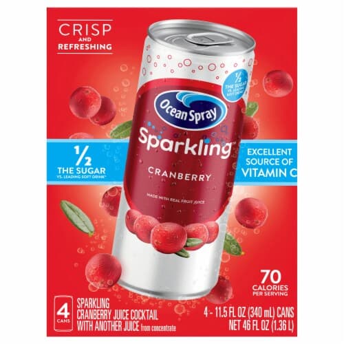 Ocean Spray Sparkling Juice Cocktail Cranberry