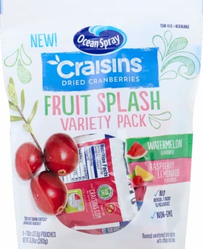 Ocean Spray Craisins Dried Cranberries, Fruit Splash, Variety
