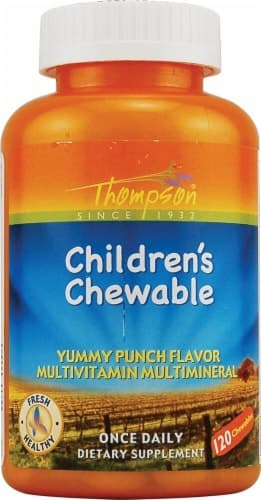 Thompson Children'S Punch Flavor Chewable Multivitamin