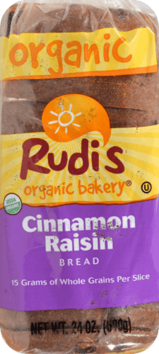 Rudis Organic Bakery Bread, Organic, Cinnamon Raisin