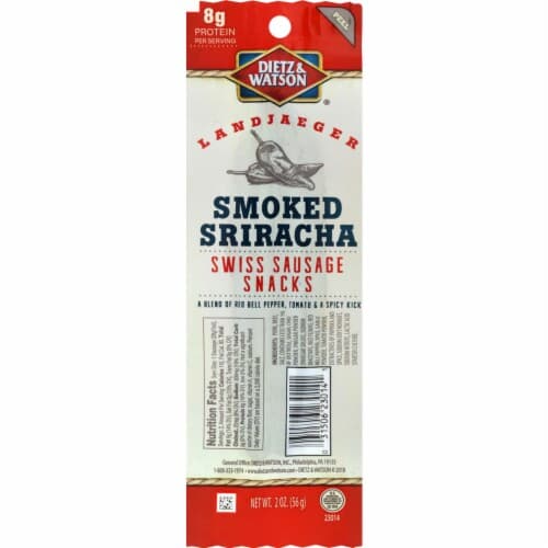 Dietz & Watson Sriracha Landjaeger Swiss Sausage Snack