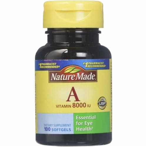Nature Made Vitamin A 8000 Iu Dietary Supplement Softgels