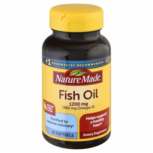 Nature Made Fish Oil Lemon Flavor Softgels