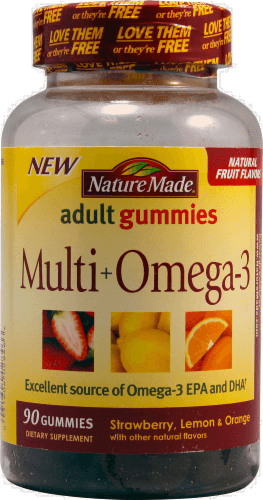 Nature Made Multi + Omega-3, Strawberry, Lemon & Orange, Adult Gummies