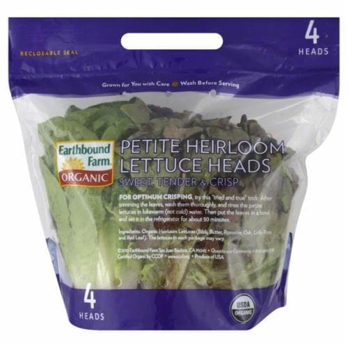 Earthbound Farm Organic Lettuce Heads, Petite Heirloom