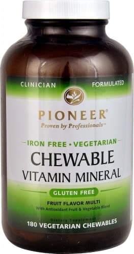 Pioneer  Vitamin Mineral Chewables Iron Free   Fruit