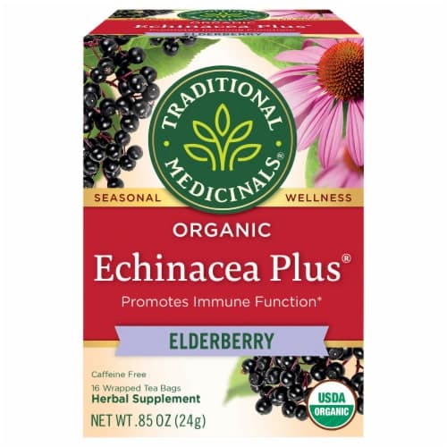 Traditional Medicinals Organic Echinacea Plus Elderberry Herbal