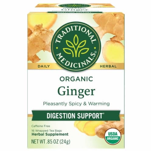 Traditional Medicinals Organic Ginger Herbal Tea Bags