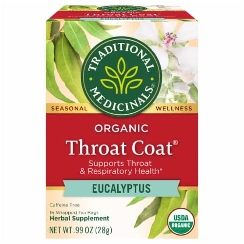 Traditional Medicinals Organic Throat Coat Eucalyptus Herbal