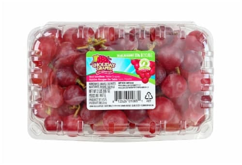Holiday Red Seedless Grapes In Clamshell