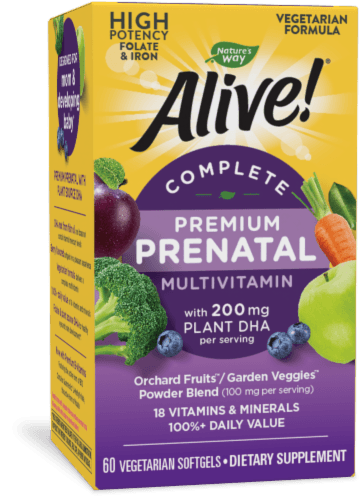 Nature'S Way Alive! Complete Prenatal Berry Flavored Multi-Vitamin Vegetarian Softgels