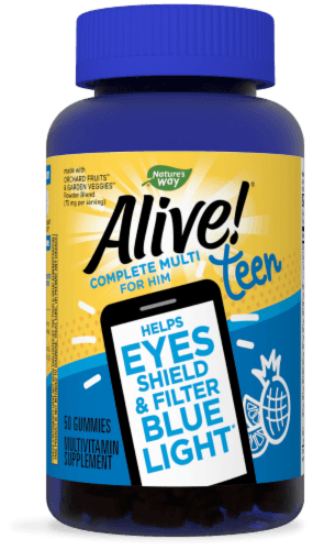 Nature'S Way Alive! Teen Blue Light Multivitamin For Him Gummies