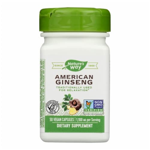 Nature'S Way Premium Herbal American Ginseng Per Serving 50 Vcaps