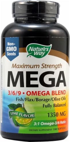 Nature'S Way  Mega 3-6-9 Omega Blend Maximum Strength   Lime