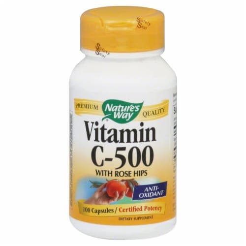 Nature'S Way Vitamin C-500 With Rose Hips Capsules