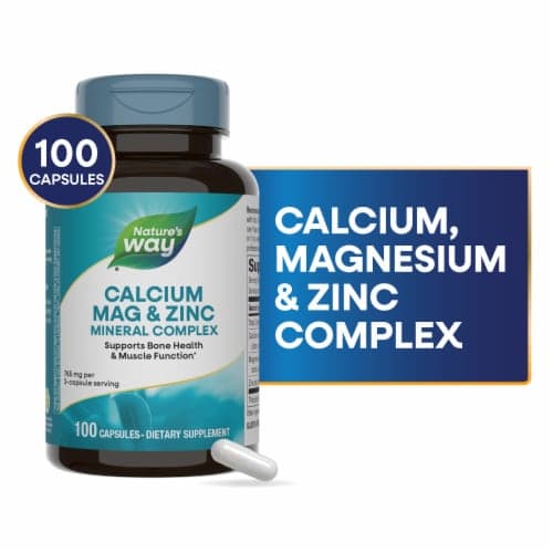 Nature'S Way Calcium Mag & Zinc Mineral Complex Bones & Muscles Capsules