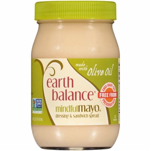 Earth Balance Mindfulmayo Made With Olive Oil Dressing & Sandwich Spread. Jar