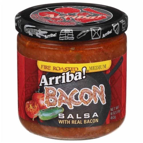 Arriba! Medium Fire Roasted Bacon Salsa With Real Bacon