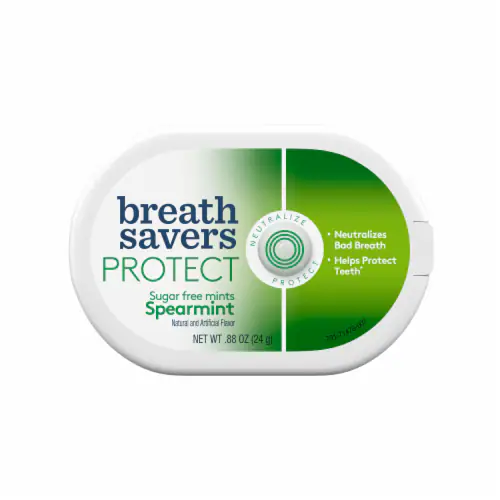 Breath Savers Protect Mints, Sugar Free, Spearmint