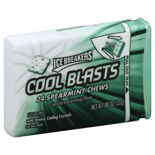 Ice Breakers Cool Blasts Chews, Sugar Free, Spearmint