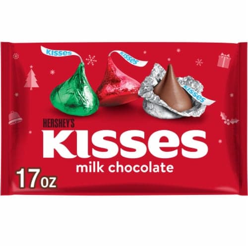 Hershey'S Kisses Milk Chocolate Christmas Candy Bag