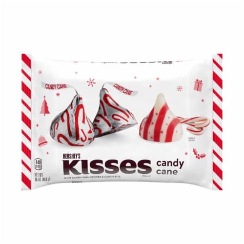 Hershey'S Kisses Candy Cane Flavored Christmas Candy Bag