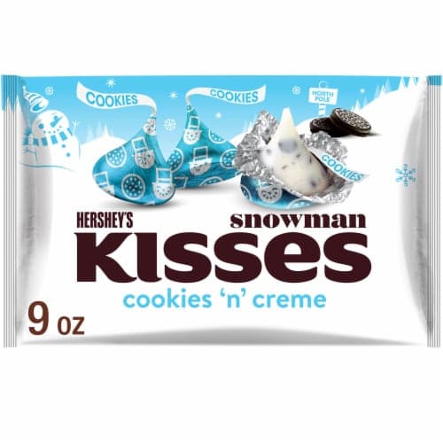 Hershey'S Kisses Cookies 'N' Creme Christmas Candy Bag